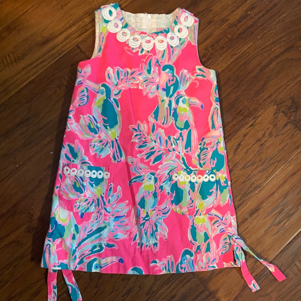 Lilly Pulitzer girls 5 shift dress tucan